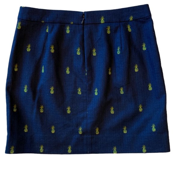 J. Crew Women's Pineapple Printed Basketweave Preppy Academia Mini Skirt-size 6 - Picture 5 of 13